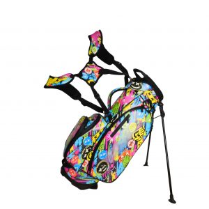 Holographic Iridescent Golf Gun Bag, Lightweight Portable Waterproof Golf Club Carry Bag with Shoulder Strap, Fashion Shiny Golf Practice Bag for Men Women
