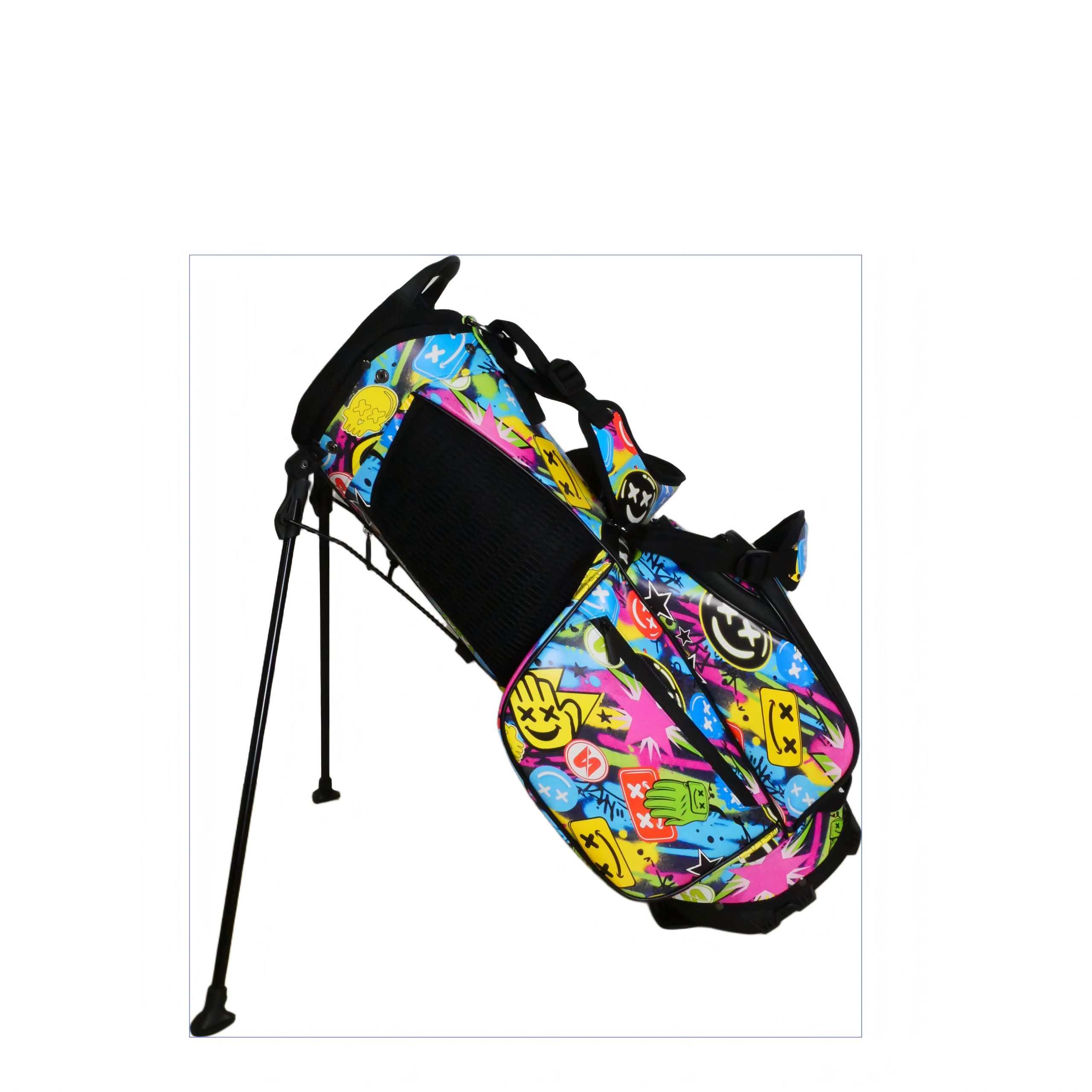 Holographic Iridescent Golf Gun Bag, Lightweight Portable Waterproof Golf Club Carry Bag with Shoulder Strap, Fashion Shiny Golf Practice Bag for Men Women - 图片 3