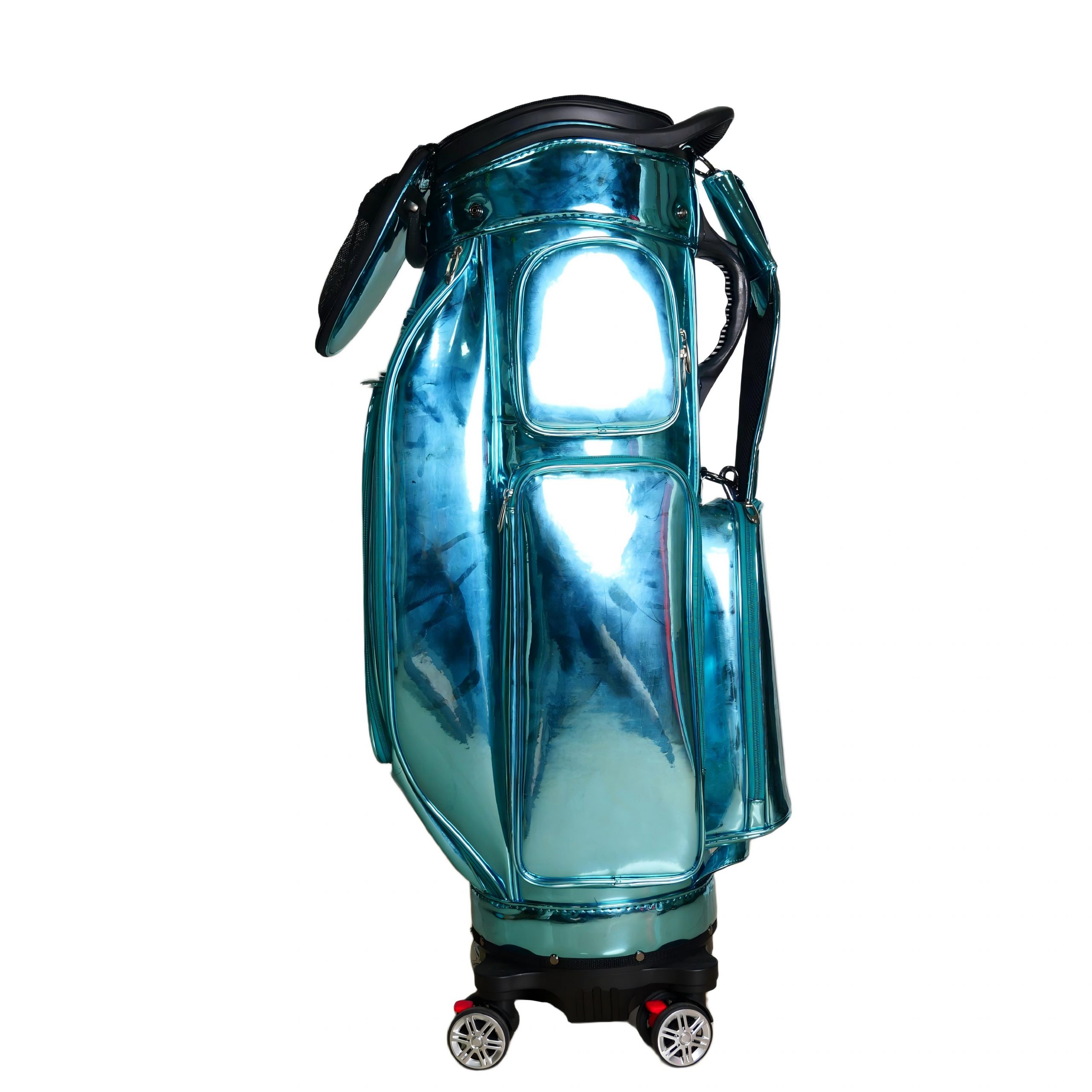 Holographic Iridescent Golf Gun Bag, Lightweight Portable Waterproof Golf Club Carry Bag with Shoulder Strap, Fashion Shiny Golf Practice Bag for Men Women