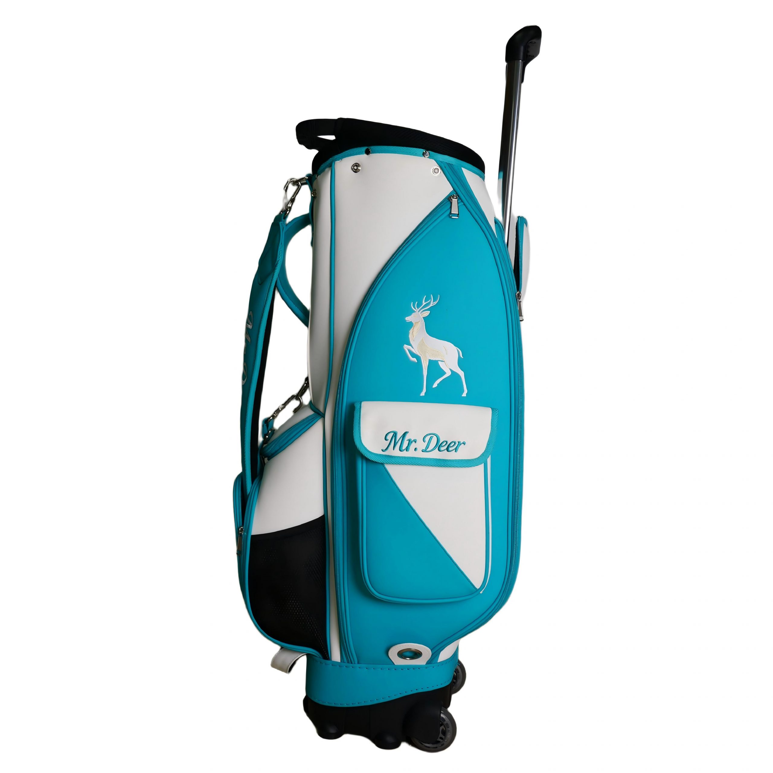 Holographic Iridescent Golf Gun Bag, Lightweight Portable Waterproof Golf Club Carry Bag with Shoulder Strap, Fashion Shiny Golf Practice Bag for Men Women - 图片 4