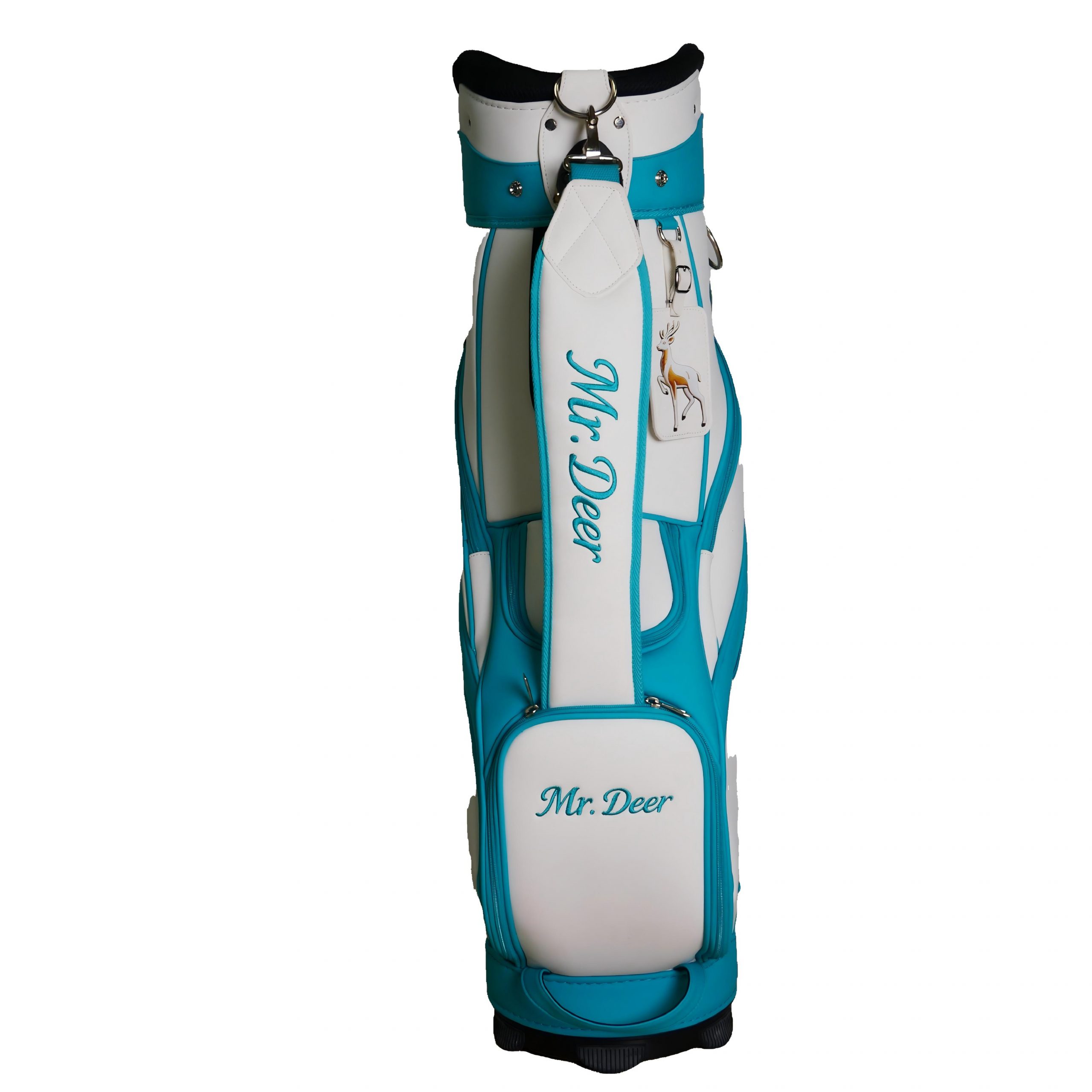 Holographic Iridescent Golf Gun Bag, Lightweight Portable Waterproof Golf Club Carry Bag with Shoulder Strap, Fashion Shiny Golf Practice Bag for Men Women - 图片 4