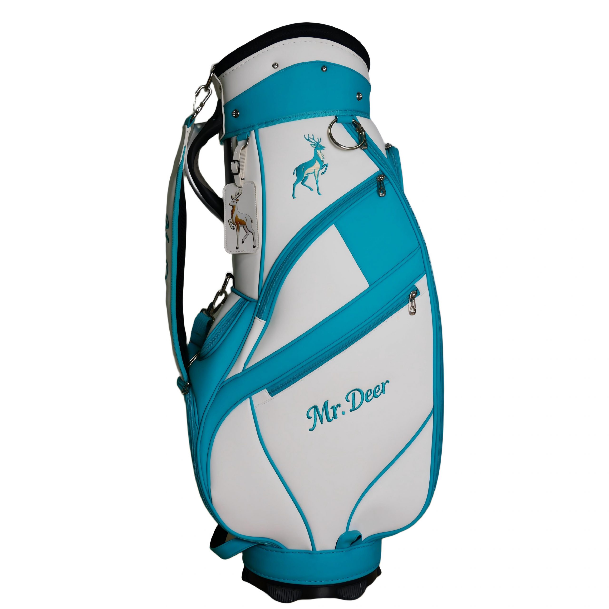 Holographic Iridescent Golf Gun Bag, Lightweight Portable Waterproof Golf Club Carry Bag with Shoulder Strap, Fashion Shiny Golf Practice Bag for Men Women - 图片 3