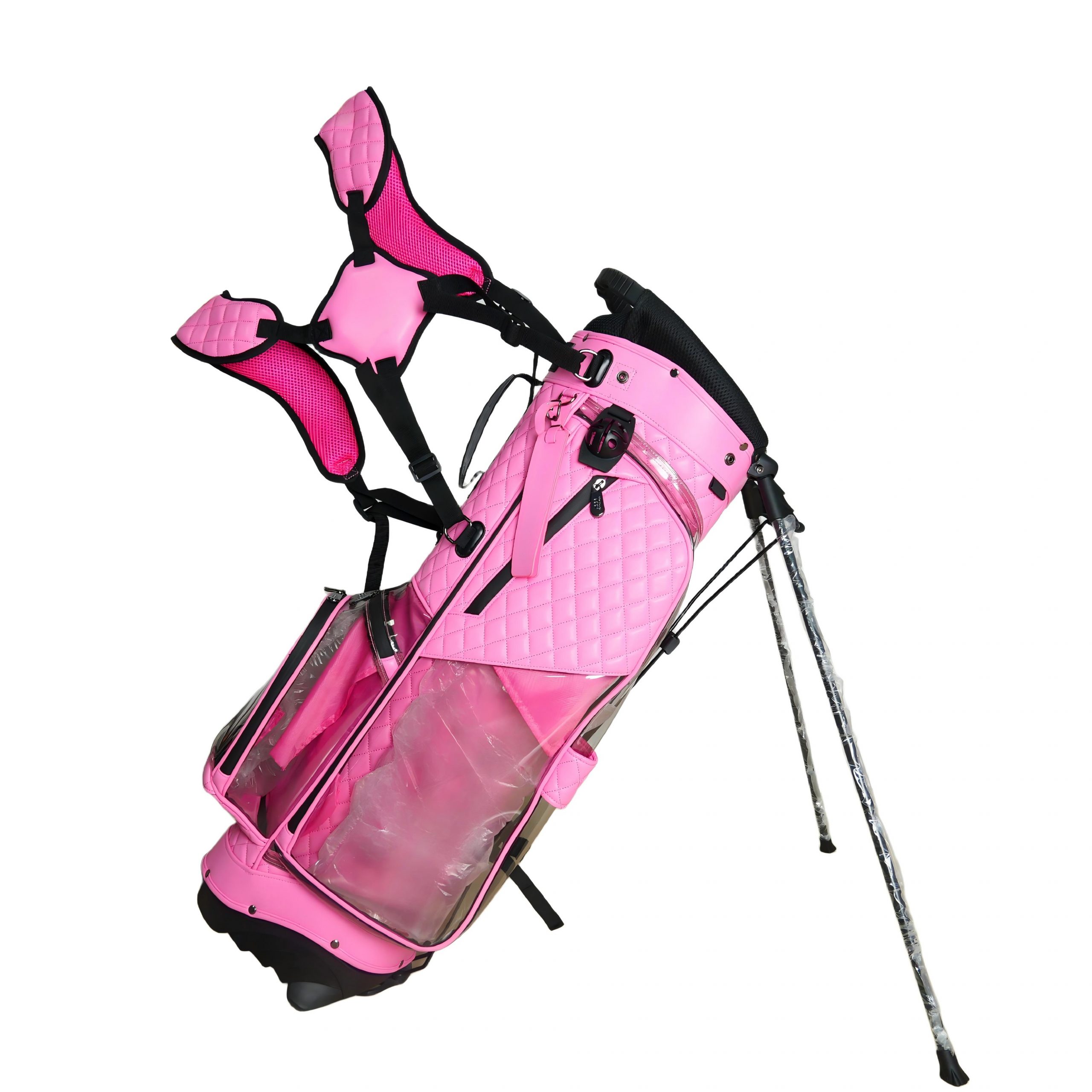 Holographic Iridescent Golf Gun Bag, Lightweight Portable Waterproof Golf Club Carry Bag with Shoulder Strap, Fashion Shiny Golf Practice Bag for Men Women