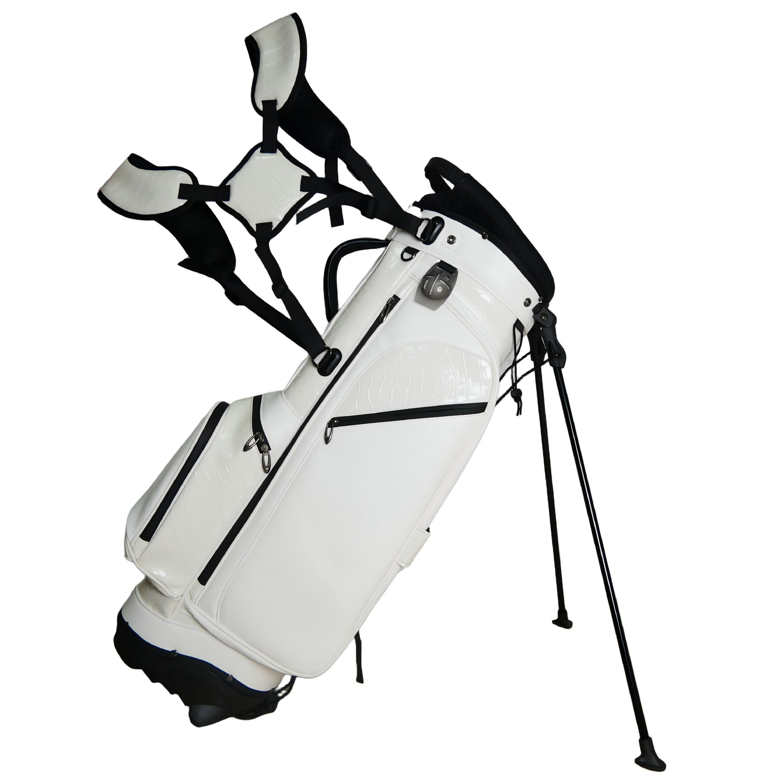 Holographic Iridescent Golf Gun Bag, Lightweight Portable Waterproof Golf Club Carry Bag with Shoulder Strap, Fashion Shiny Golf Practice Bag for Men Women