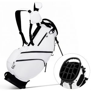 Holographic Iridescent Golf Gun Bag, Lightweight Portable Waterproof Golf Club Carry Bag with Shoulder Strap, Fashion Shiny Golf Practice Bag for Men Women