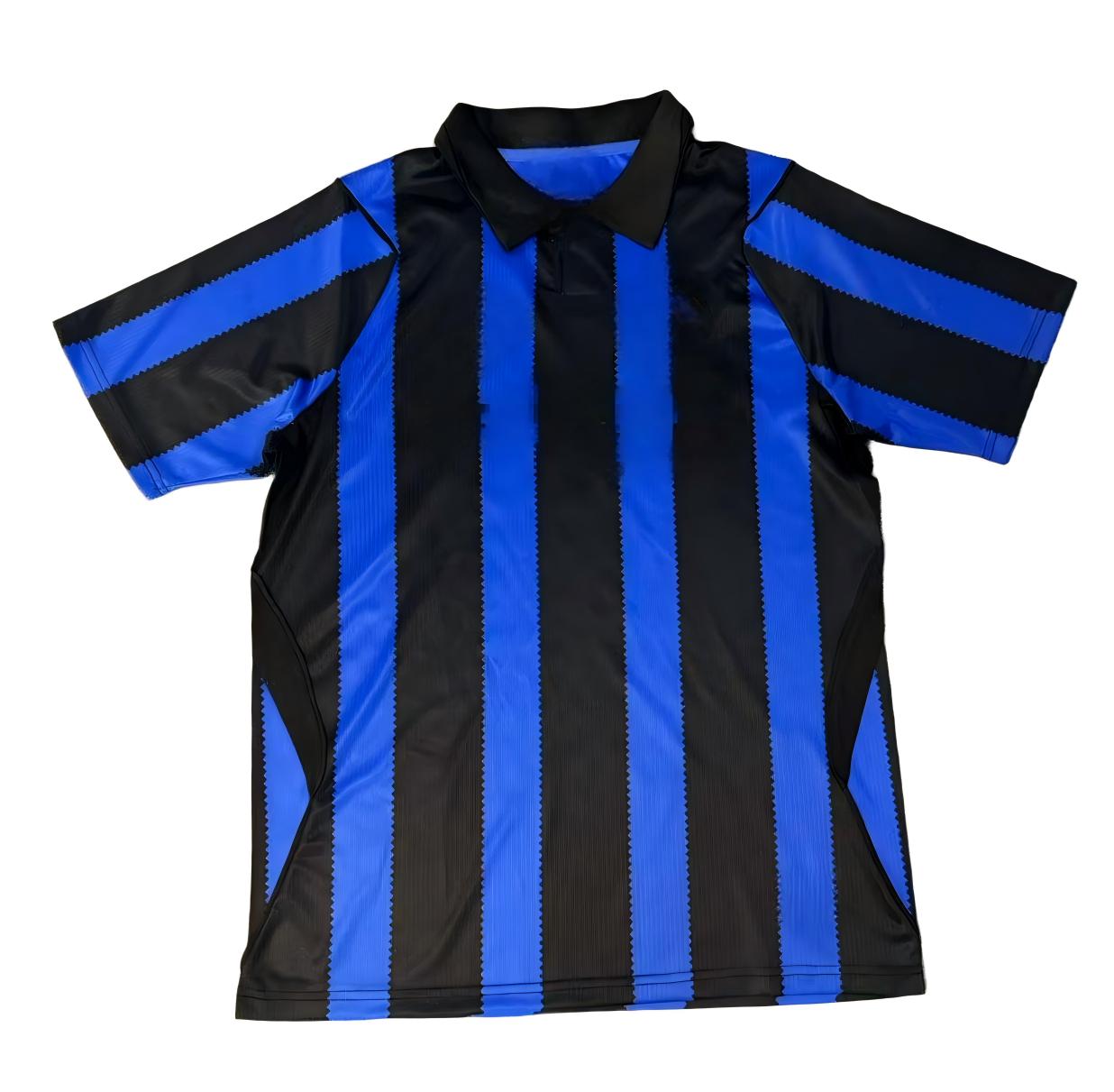 Custom Inter Milan Soccer Jersey Men Short‑Sleeve Polo Collar Breathable Football Shirt - 图片 3