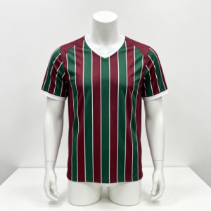 Custom Fluminense Soccer Jersey Men Short‑Sleeve V‑Neck Breathable Football Shirt