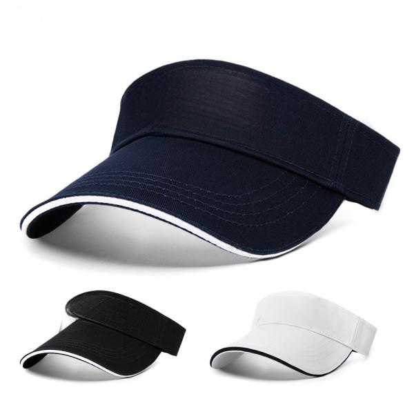 Unisex Blank Golf Sun Visor Cap 100% Cotton Twill Sports Empty Top Hat Custom Logo Embroidery - 图片 4
