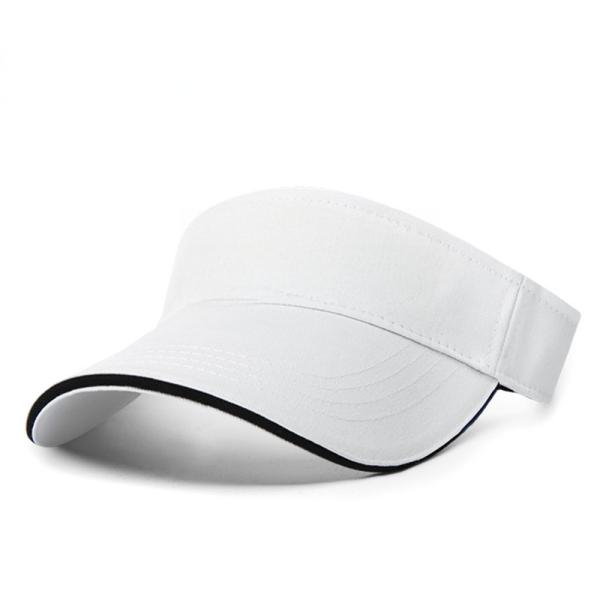 Unisex Blank Golf Sun Visor Cap 100% Cotton Twill Sports Empty Top Hat Custom Logo Embroidery - 图片 3