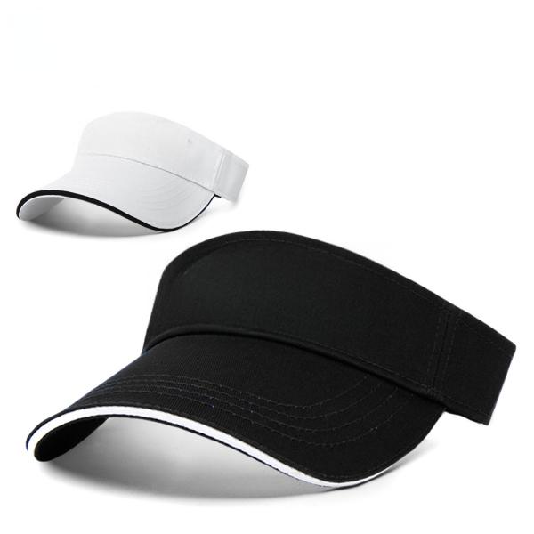 Unisex Blank Golf Sun Visor Cap 100% Cotton Twill Sports Empty Top Hat Custom Logo Embroidery - 图片 2
