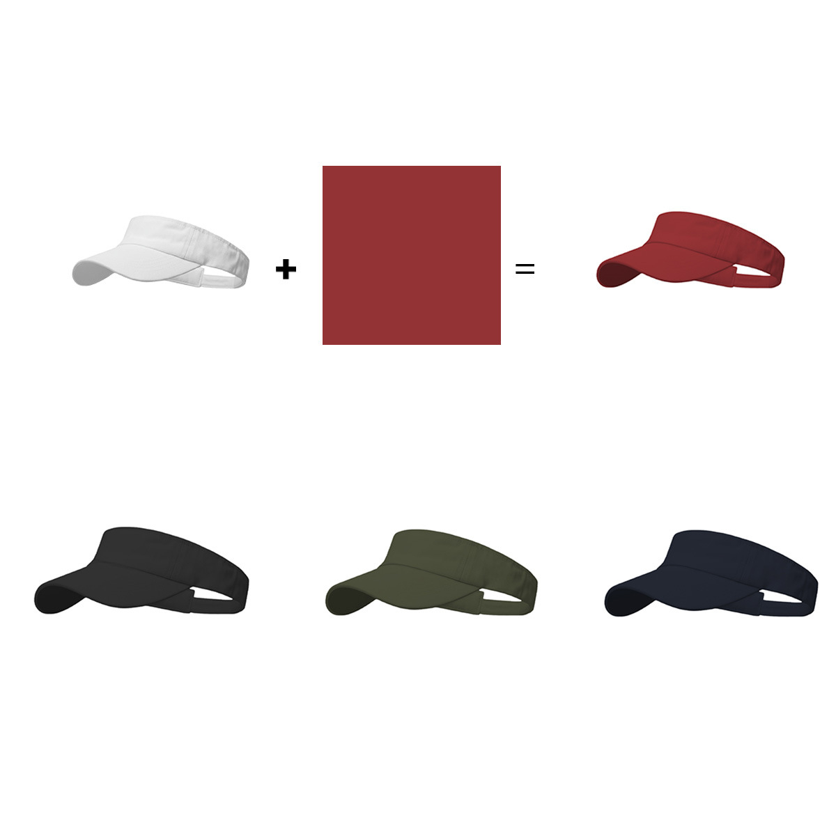 Tropical Cactus Parrot Print Sun Visor Hat,Full Sublimation Printed Ponytail‑Friendly Empty‑Top Visor - 图片 7