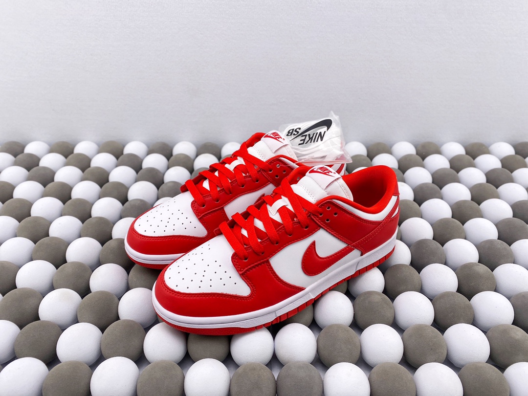 High-Quality Version Nike Dunk Low “University Red” – White / University Red - 图片 7