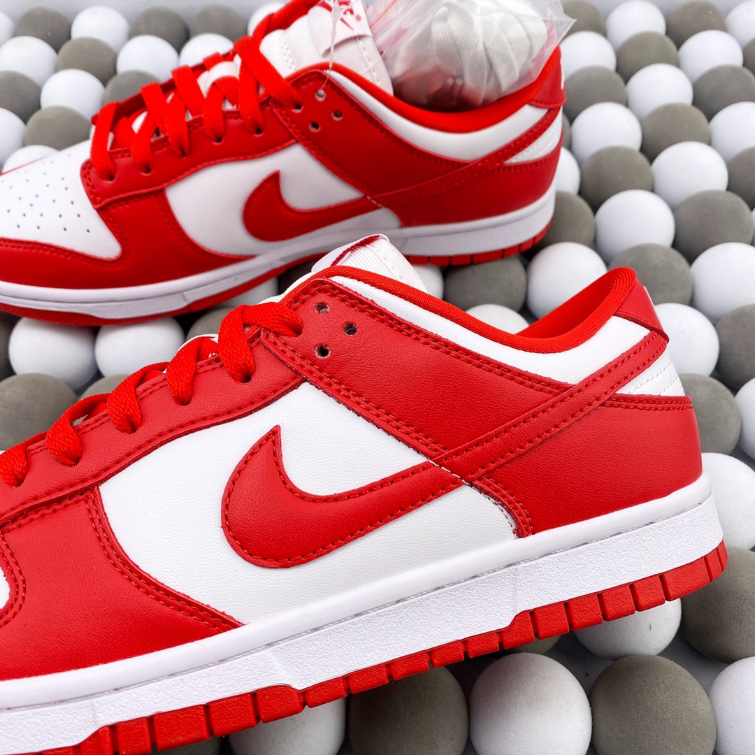 High-Quality Version Nike Dunk Low “University Red” – White / University Red - 图片 5