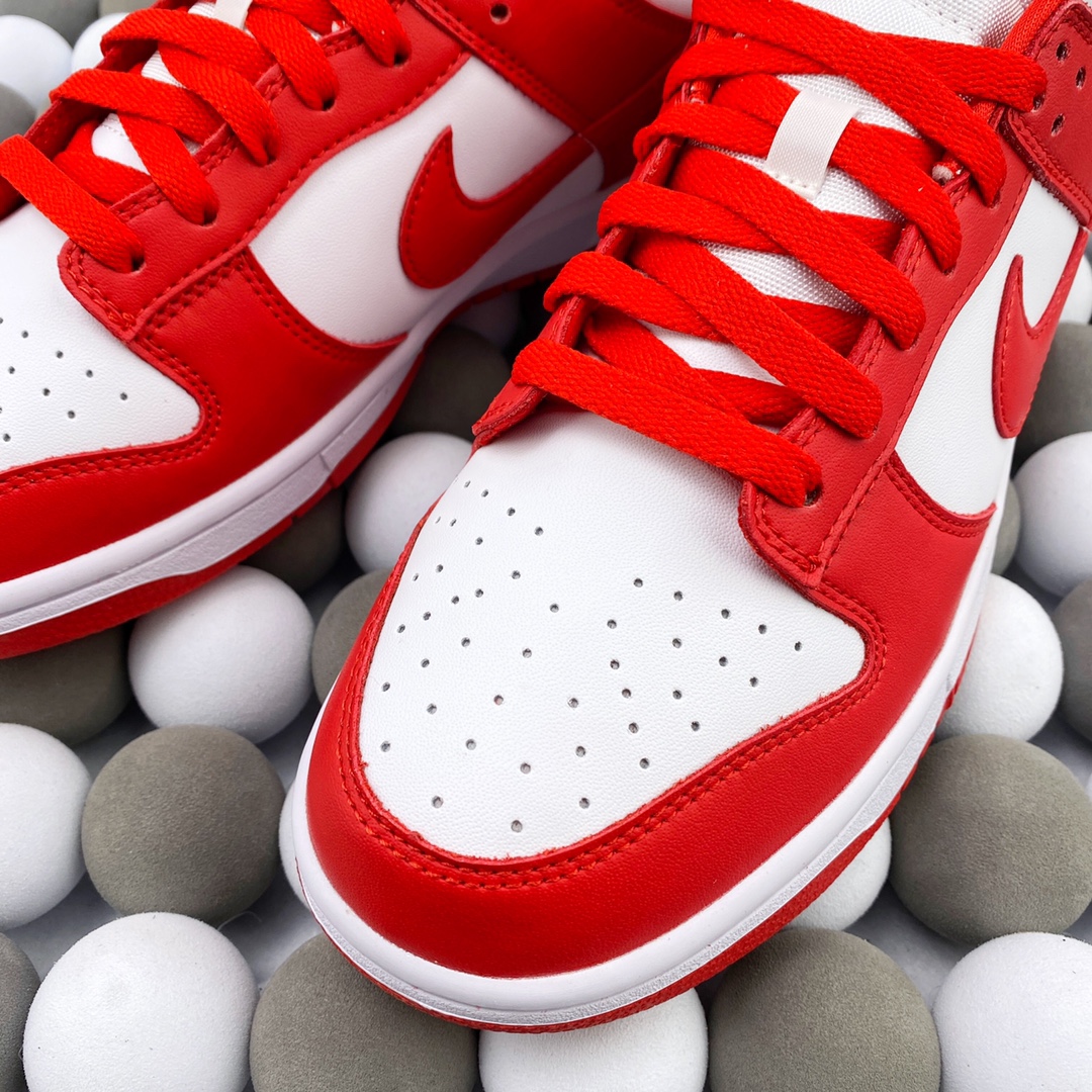 High-Quality Version Nike Dunk Low “University Red” – White / University Red - 图片 2