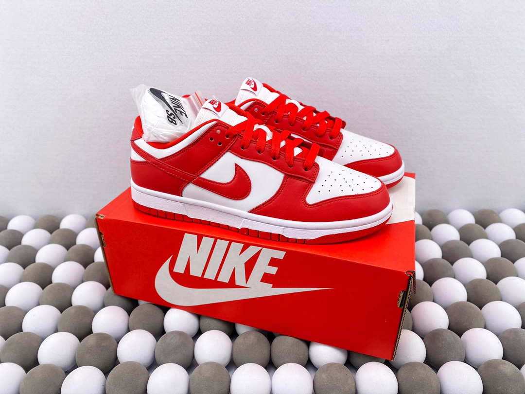 High-Quality Version Nike Dunk Low “University Red” – White / University Red