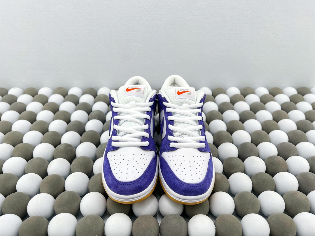 High-Quality Version Nike Dunk Low White/Purple Suede – Premium Low-Top Casual Sneakers - 图片 7