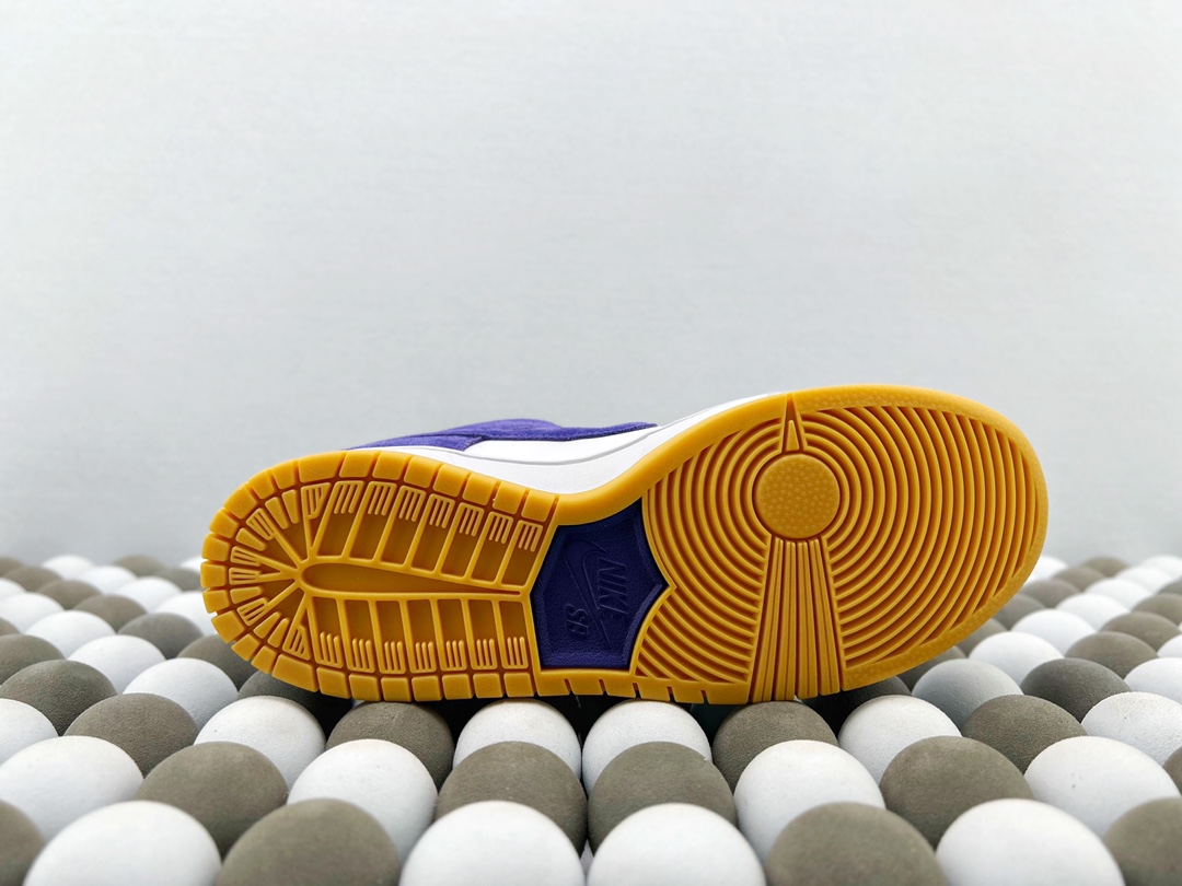 High-Quality Version Nike Dunk Low White/Purple Suede – Premium Low-Top Casual Sneakers - 图片 6
