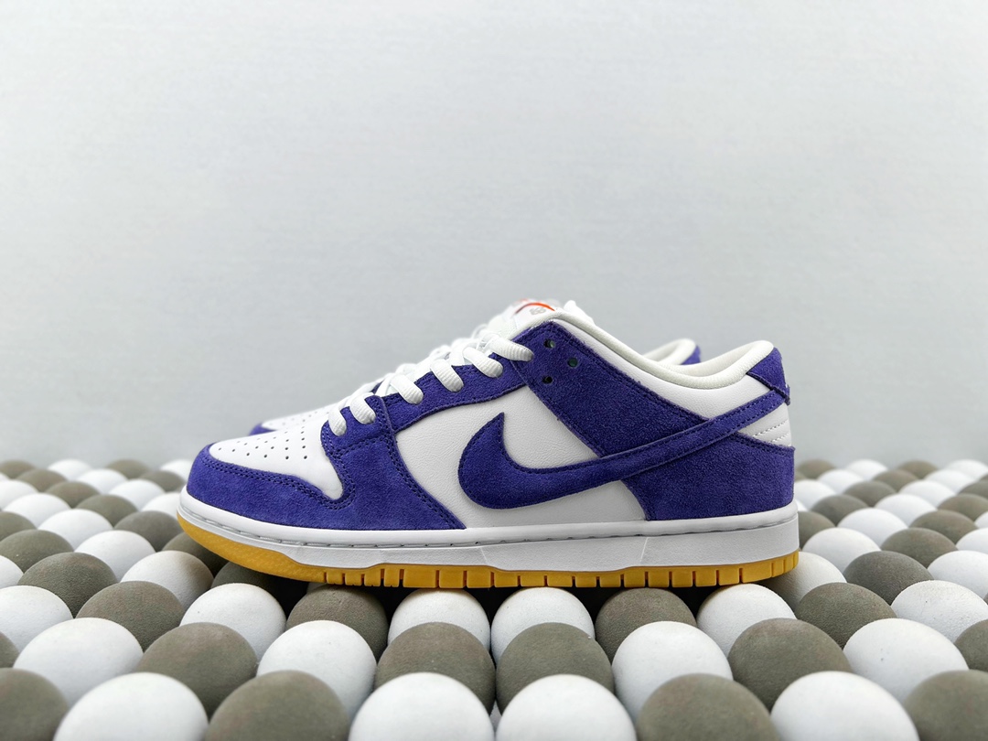 High-Quality Version Nike Dunk Low White/Purple Suede – Premium Low-Top Casual Sneakers - 图片 3