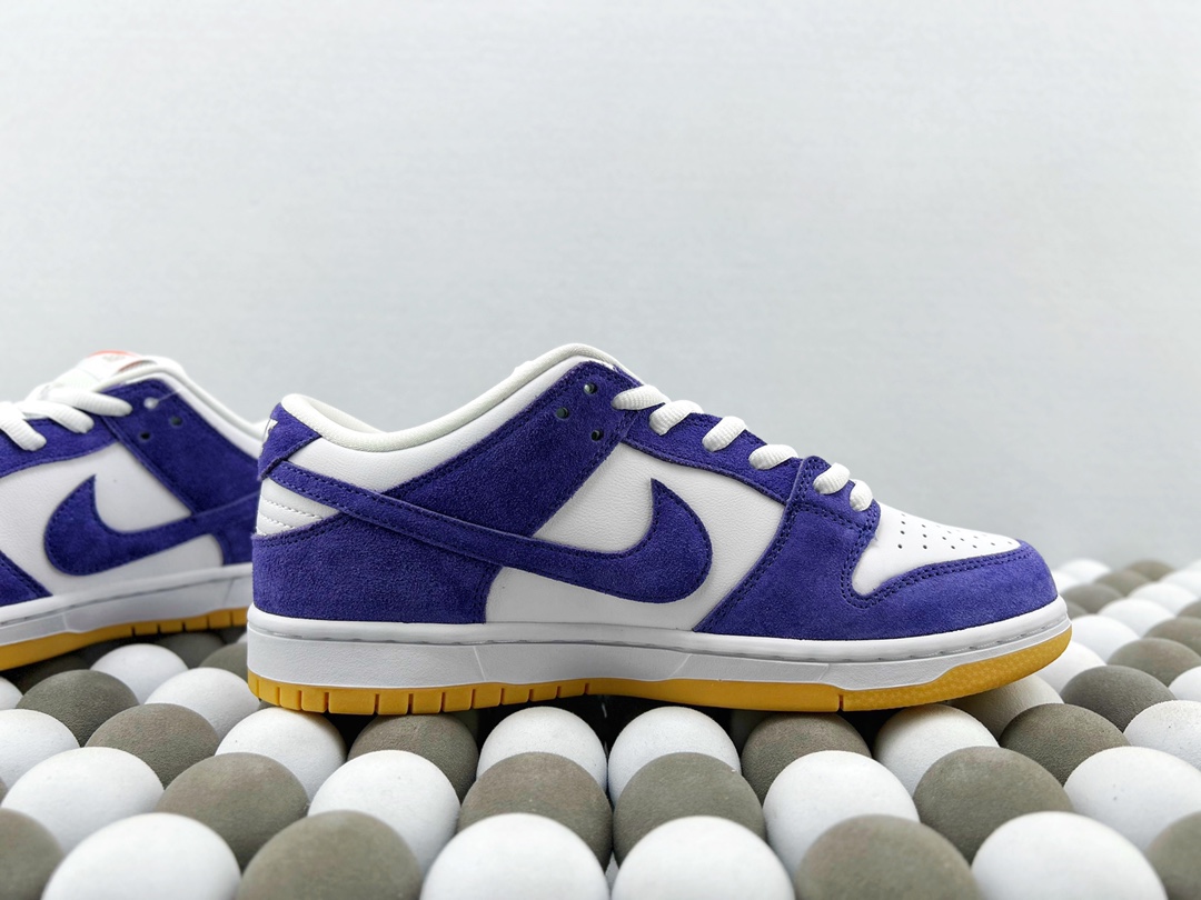 High-Quality Version Nike Dunk Low White/Purple Suede – Premium Low-Top Casual Sneakers - 图片 2