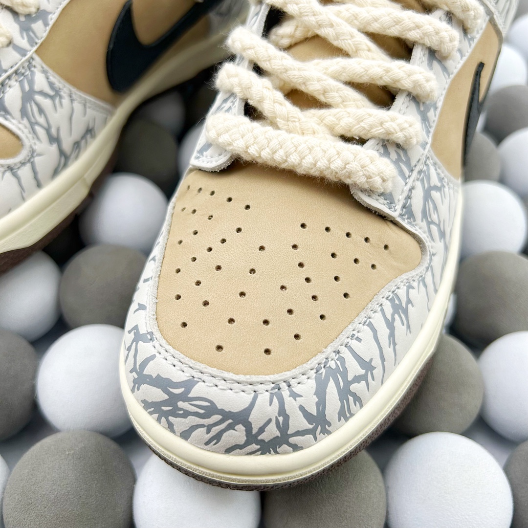 High-Quality Version Travis Scott x Nike SB Dunk Low “Cactus Jack” Paisley – Premium Limited-Edition Low-Top Sneakers - 图片 8