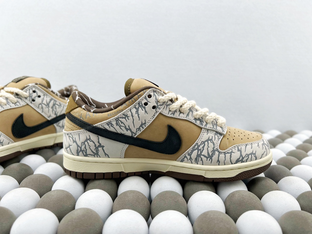 High-Quality Version Travis Scott x Nike SB Dunk Low “Cactus Jack” Paisley – Premium Limited-Edition Low-Top Sneakers - 图片 7