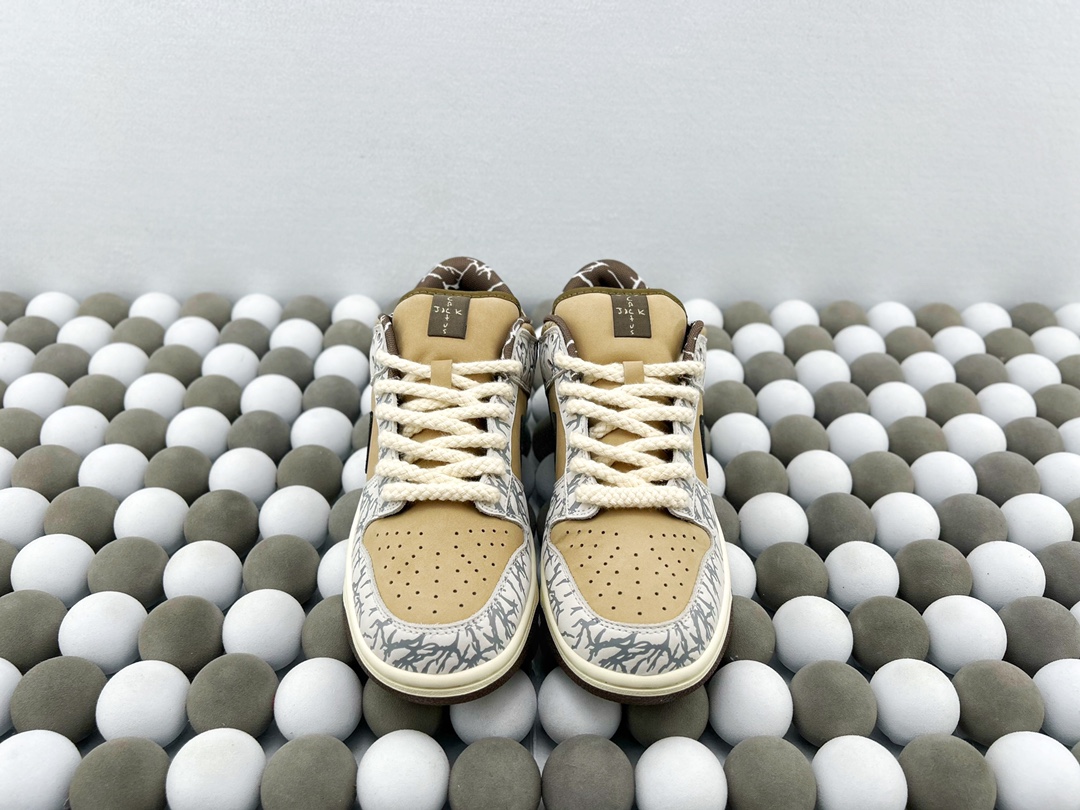 High-Quality Version Travis Scott x Nike SB Dunk Low “Cactus Jack” Paisley – Premium Limited-Edition Low-Top Sneakers - 图片 2