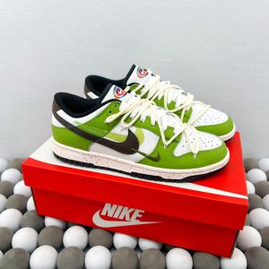 High-Quality Version  Nike Dunk Low Custom “Longjing Tea” Brown Low-Top Casual Sneakers