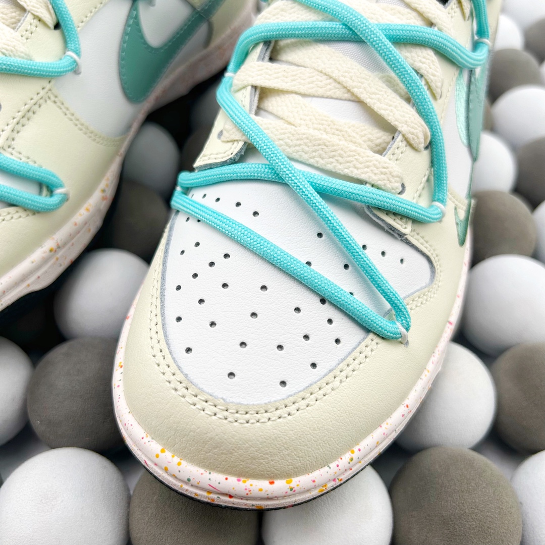 High-Quality Version Nike Dunk Low Custom “Matcha Latte” White Low-Top Casual Sneakers - 图片 8