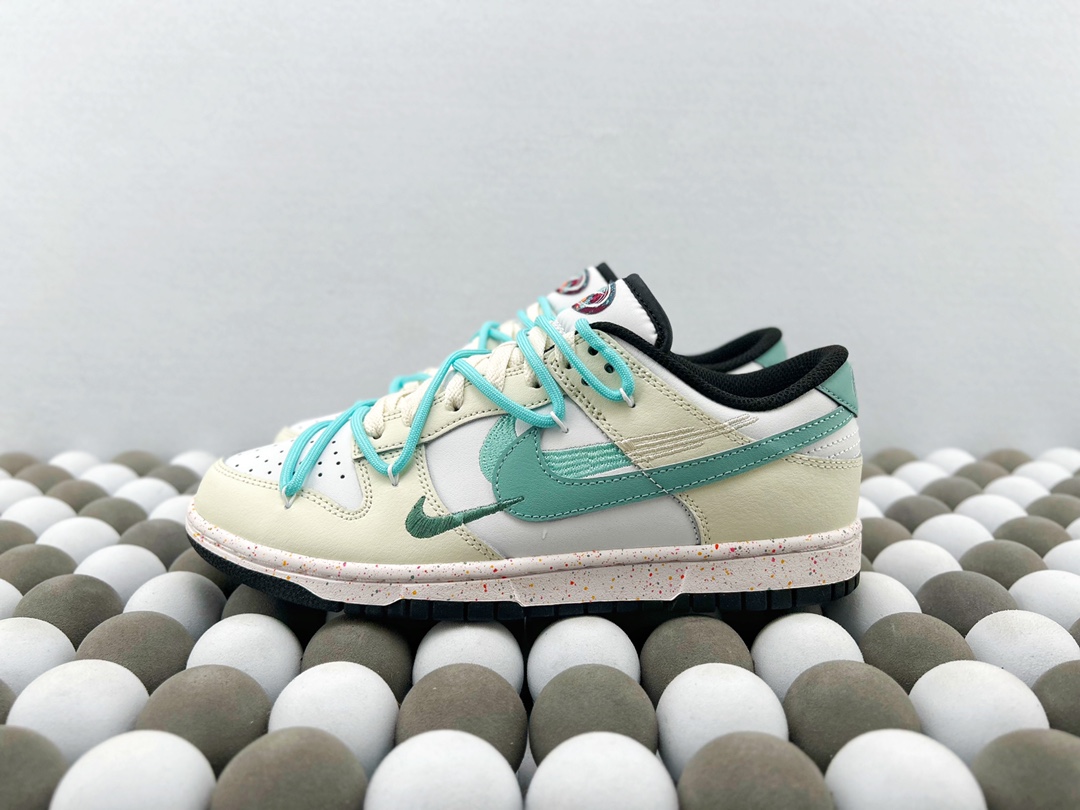 High-Quality Version Nike Dunk Low Custom “Matcha Latte” White Low-Top Casual Sneakers - 图片 6
