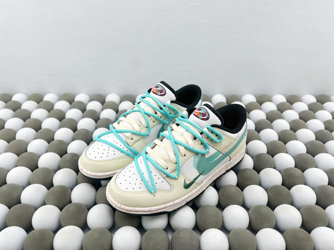 High-Quality Version Nike Dunk Low Custom “Matcha Latte” White Low-Top Casual Sneakers - 图片 3