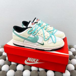 High-Quality Version Nike Dunk Low Custom “Matcha Latte” White Low-Top Casual Sneakers