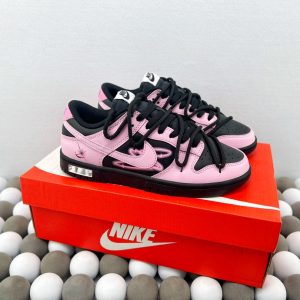 High-Quality Version  Nike Dunk Low GS Custom "Neon Galaxy" Low-Top Casual Sneakers – Black/Pink