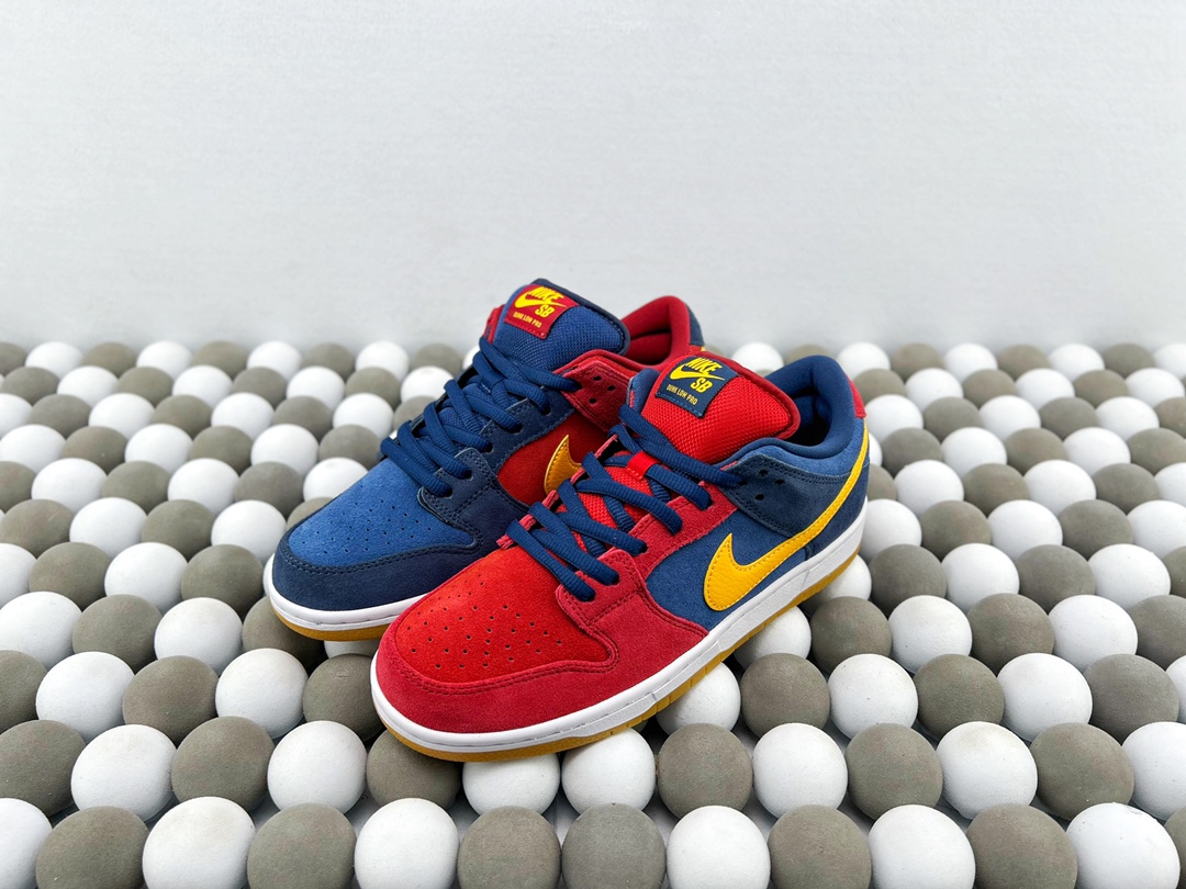 High-Quality Version Authentic Nike SB Dunk Low "Barcelona" Mismatched Casual Skate Shoes - 图片 10