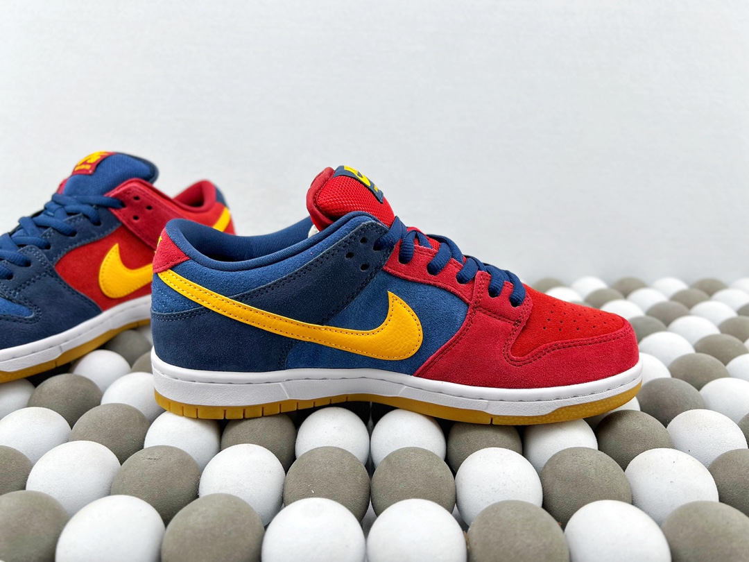 High-Quality Version Authentic Nike SB Dunk Low "Barcelona" Mismatched Casual Skate Shoes - 图片 9