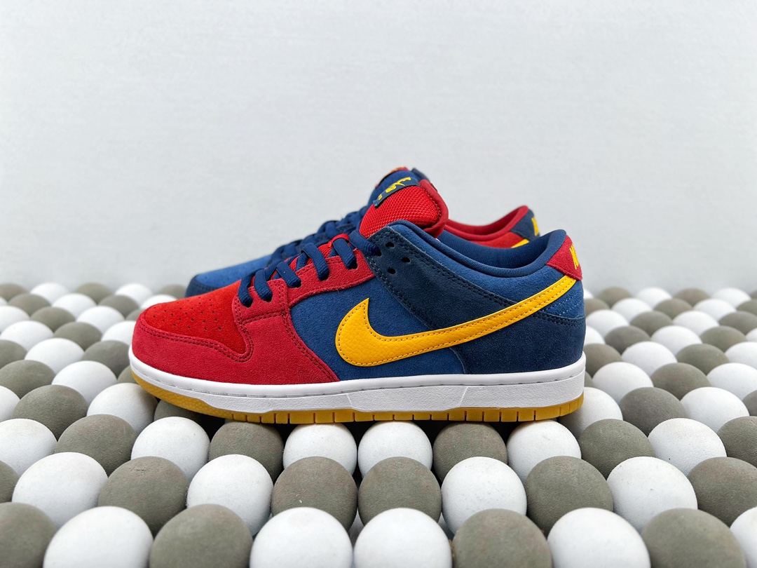 High-Quality Version Authentic Nike SB Dunk Low "Barcelona" Mismatched Casual Skate Shoes - 图片 8