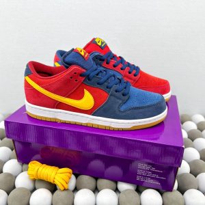 High-Quality Version Authentic Nike SB Dunk Low "Barcelona" Mismatched Casual Skate Shoes