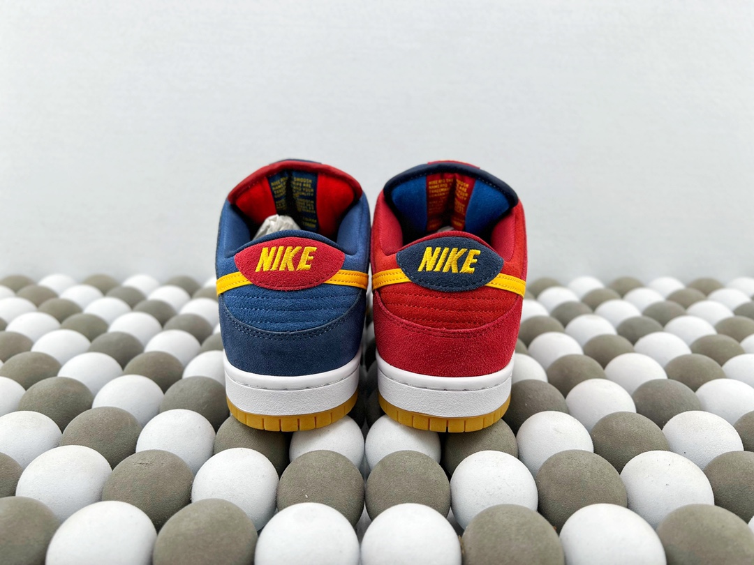 High-Quality Version Authentic Nike SB Dunk Low "Barcelona" Mismatched Casual Skate Shoes - 图片 6