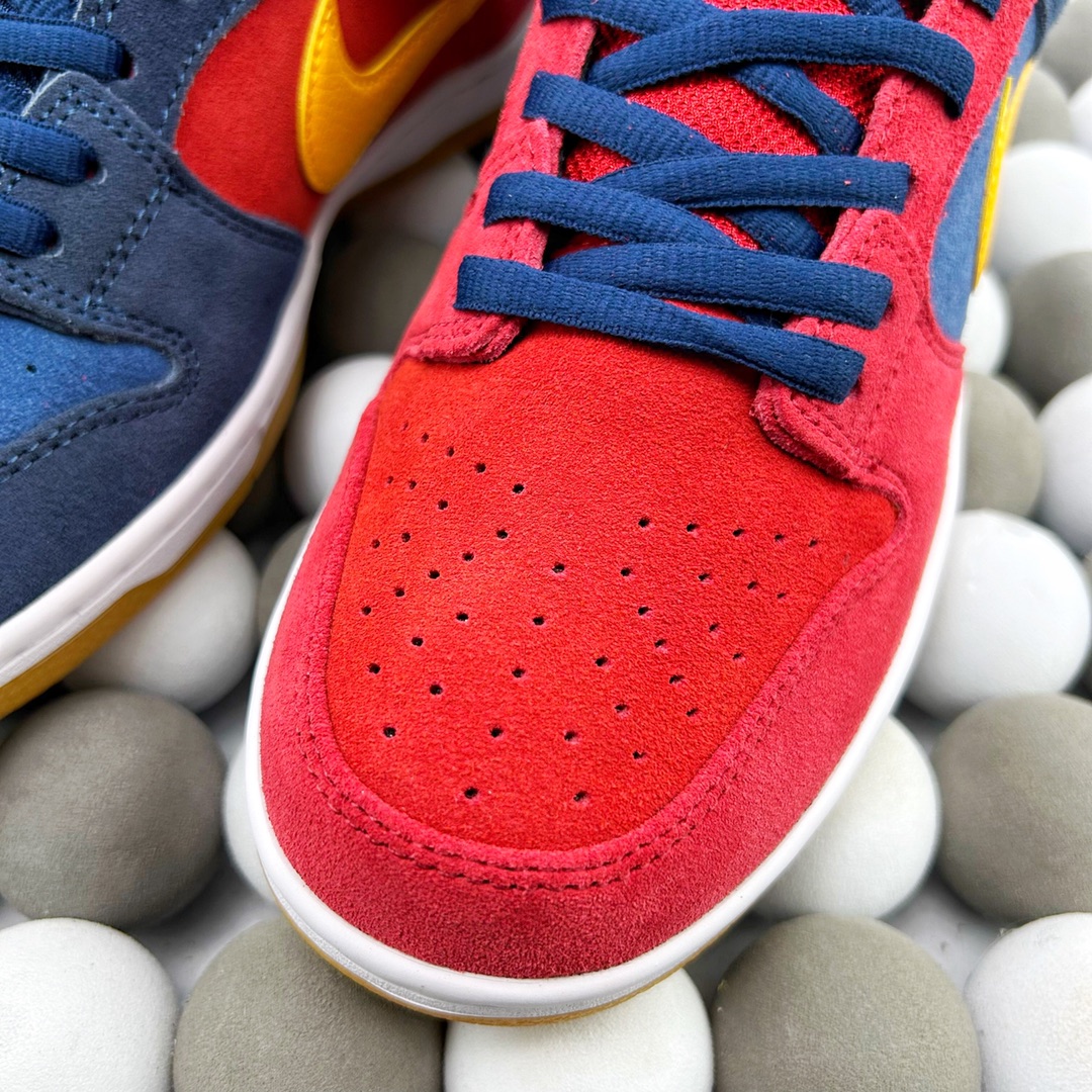 High-Quality Version Authentic Nike SB Dunk Low "Barcelona" Mismatched Casual Skate Shoes - 图片 5