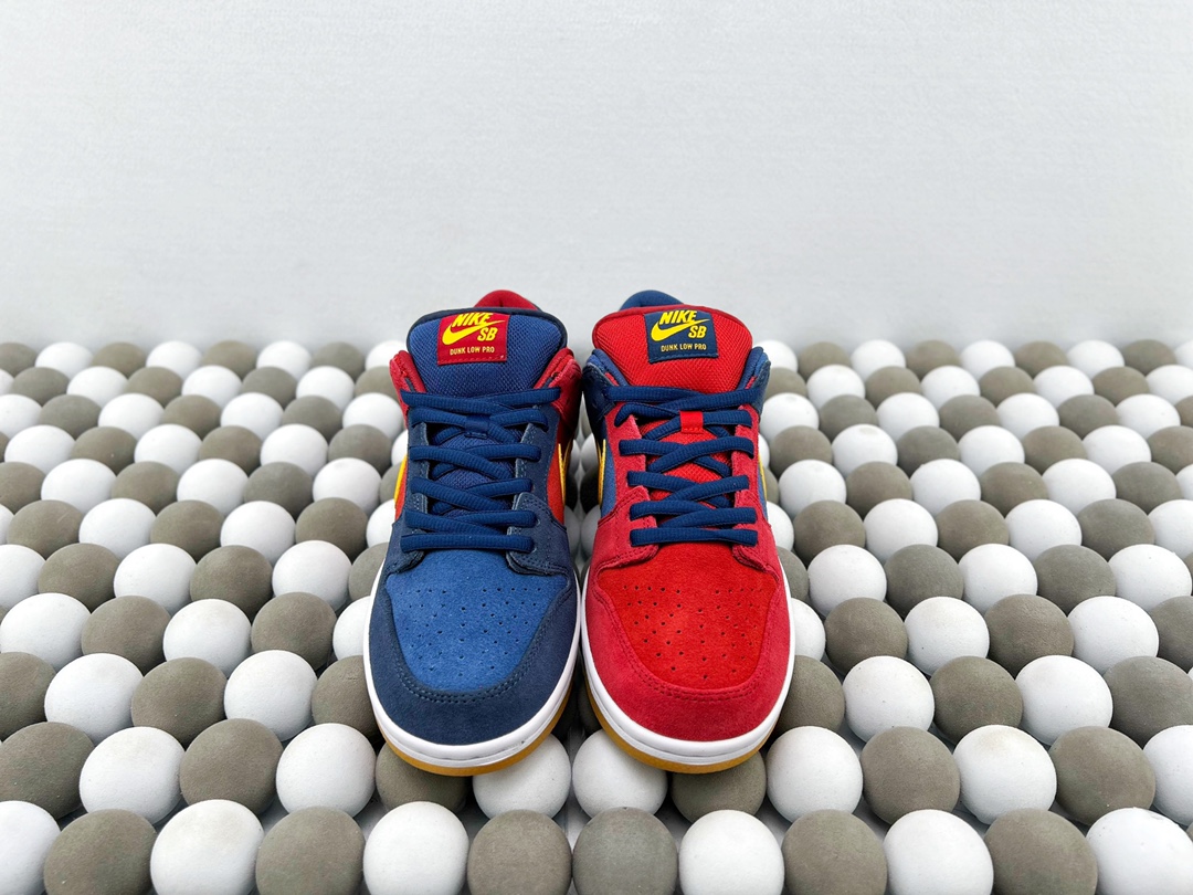 High-Quality Version Authentic Nike SB Dunk Low "Barcelona" Mismatched Casual Skate Shoes - 图片 3