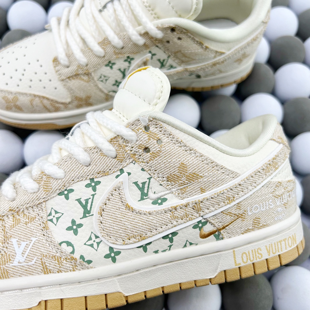 High-Quality Version High-Quality Version Custom Nike Dunk Low "1V" Off-White - 图片 3